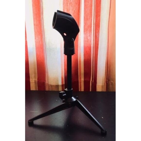 New Desktop Tripod Microphone Stand, Desk Mic Stand Tripod Portable - Picture 3 of 3